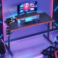 42" Gaming Desk PC Computer Office Gamer Table Desk with LED Lights & Monitor Stand in Red